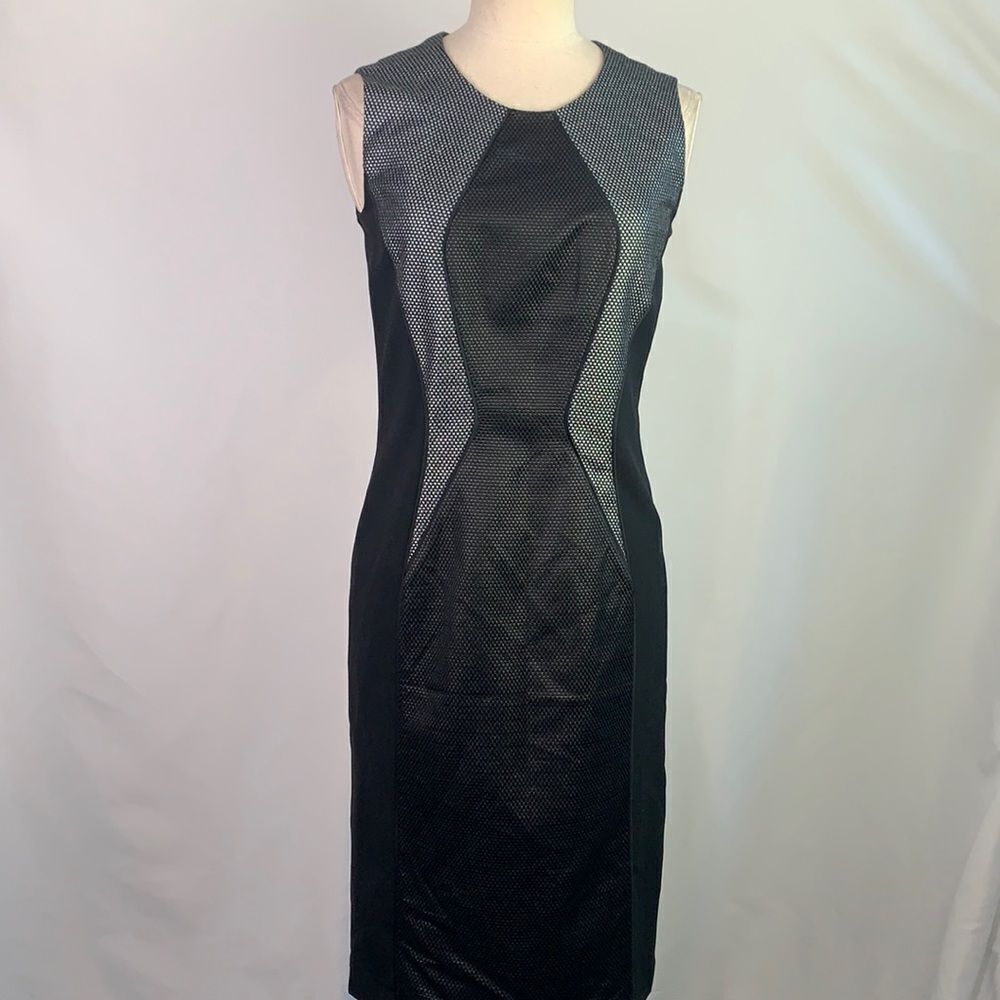 Hugo Boss Black and Gray Sleeveless Dress
